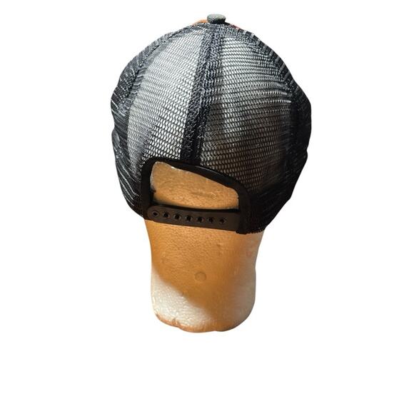 Vintage Reagan Equipment Co. Snapback Dad Hat Trucker Cap Orange Black Mesh 80s - Picture 6 of 8